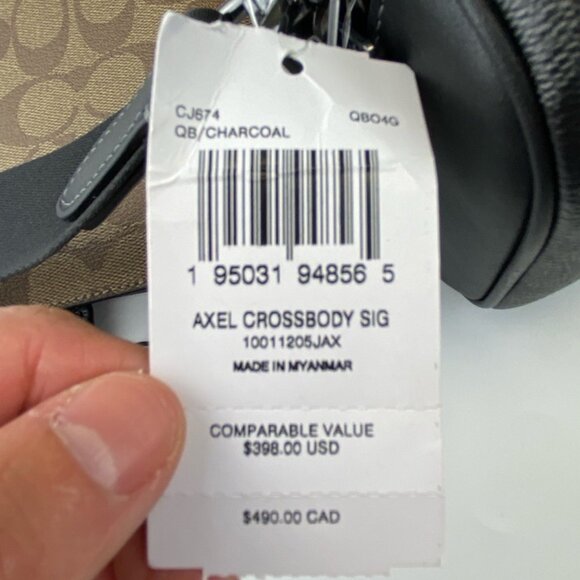 Coach CJ674 Axel Signature Canvas Crossbody +  CW170 Passport Card Case - Picture 8 of 9